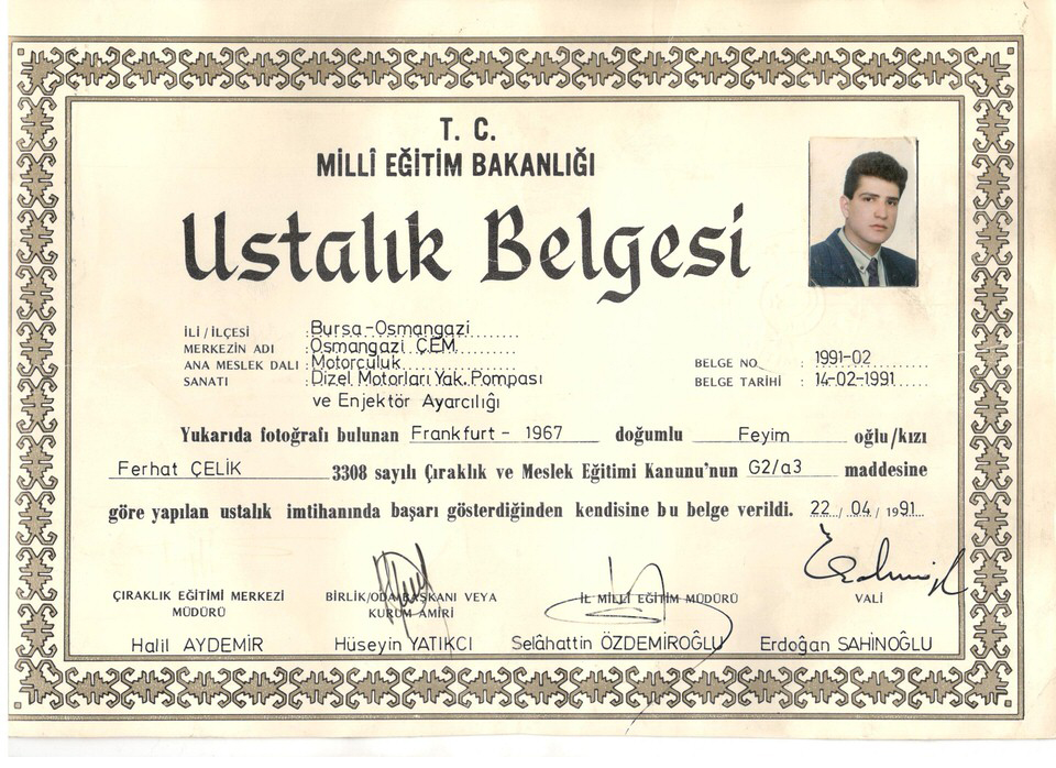 Mesleki yeterlilik belgesi